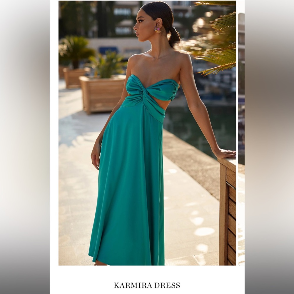 Beautiful turquoise cocktail dress